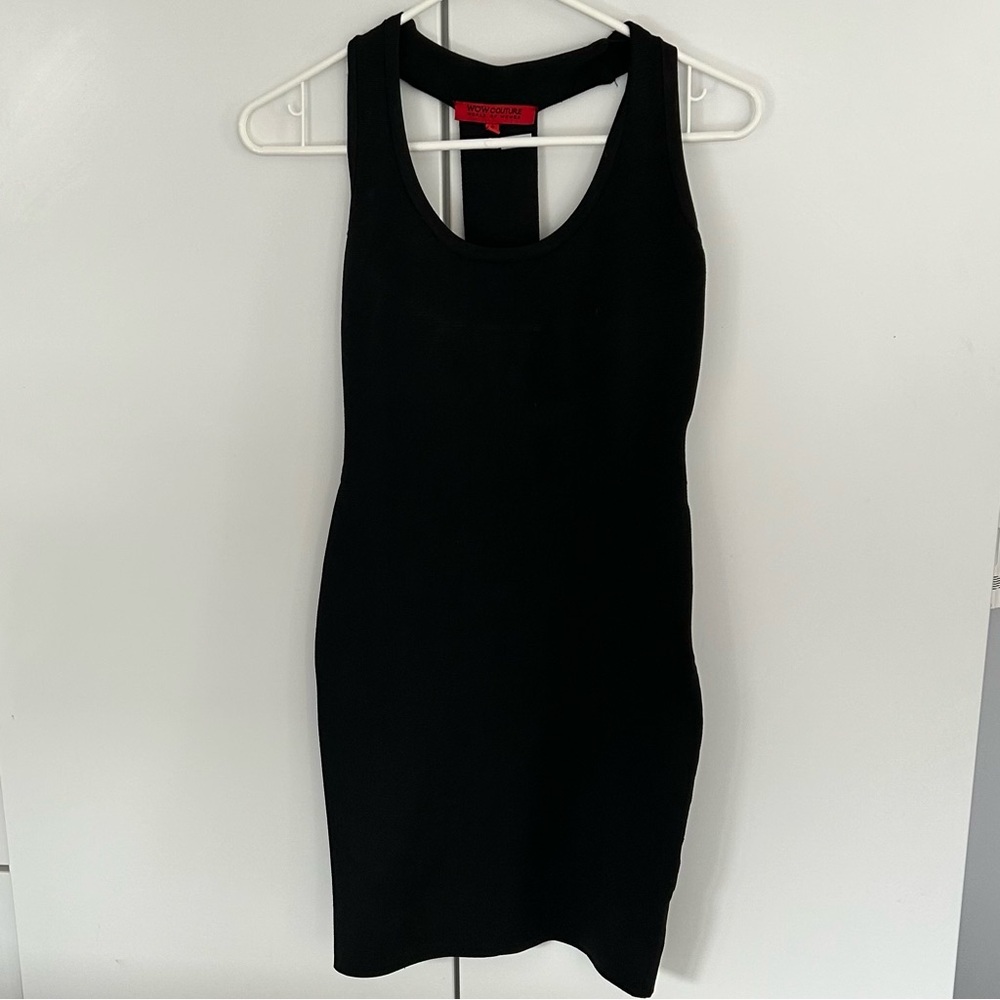 WOW Couture Elegant Black Sleeveless Mini Dress, Size S - Picture 6 of 7